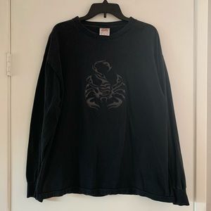 Men’s Scorpion Black Long Sleeve Shirt XL
